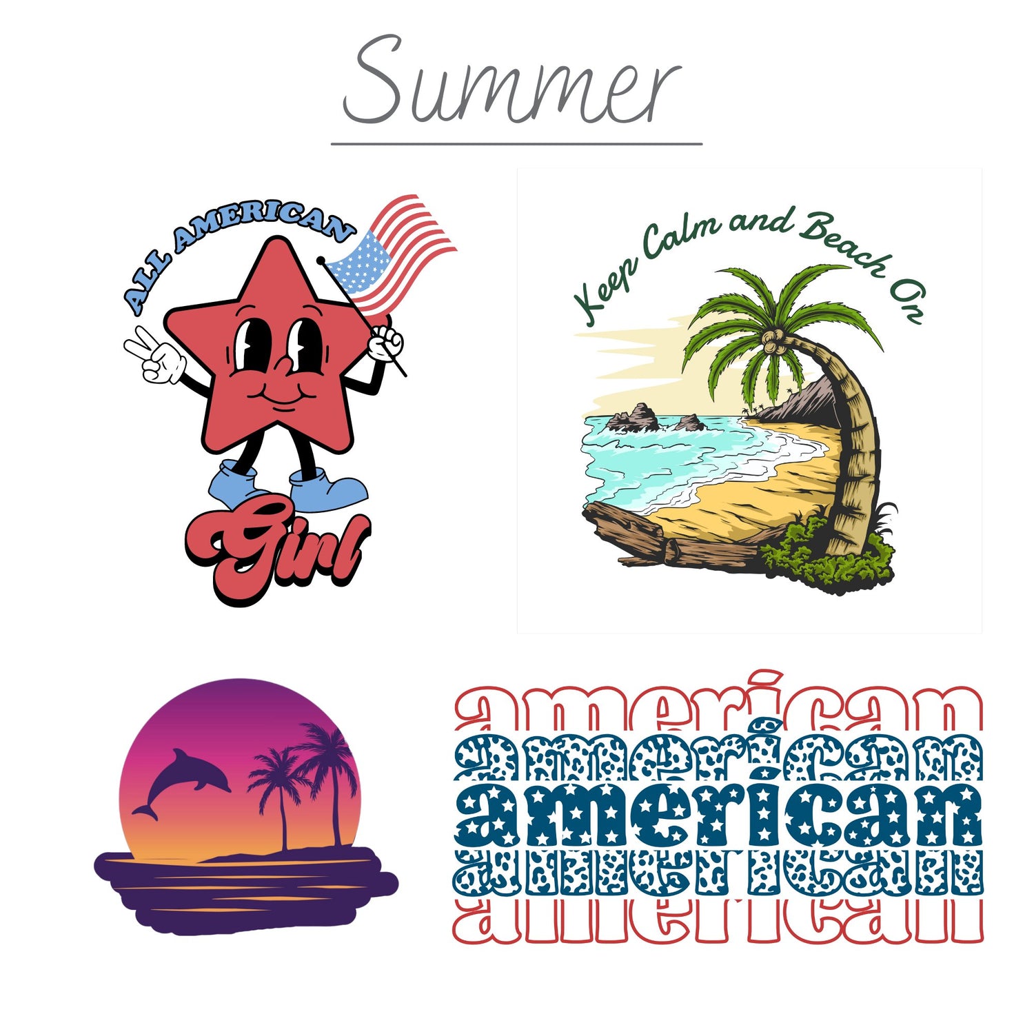 Summer SVG + PNG Graphics