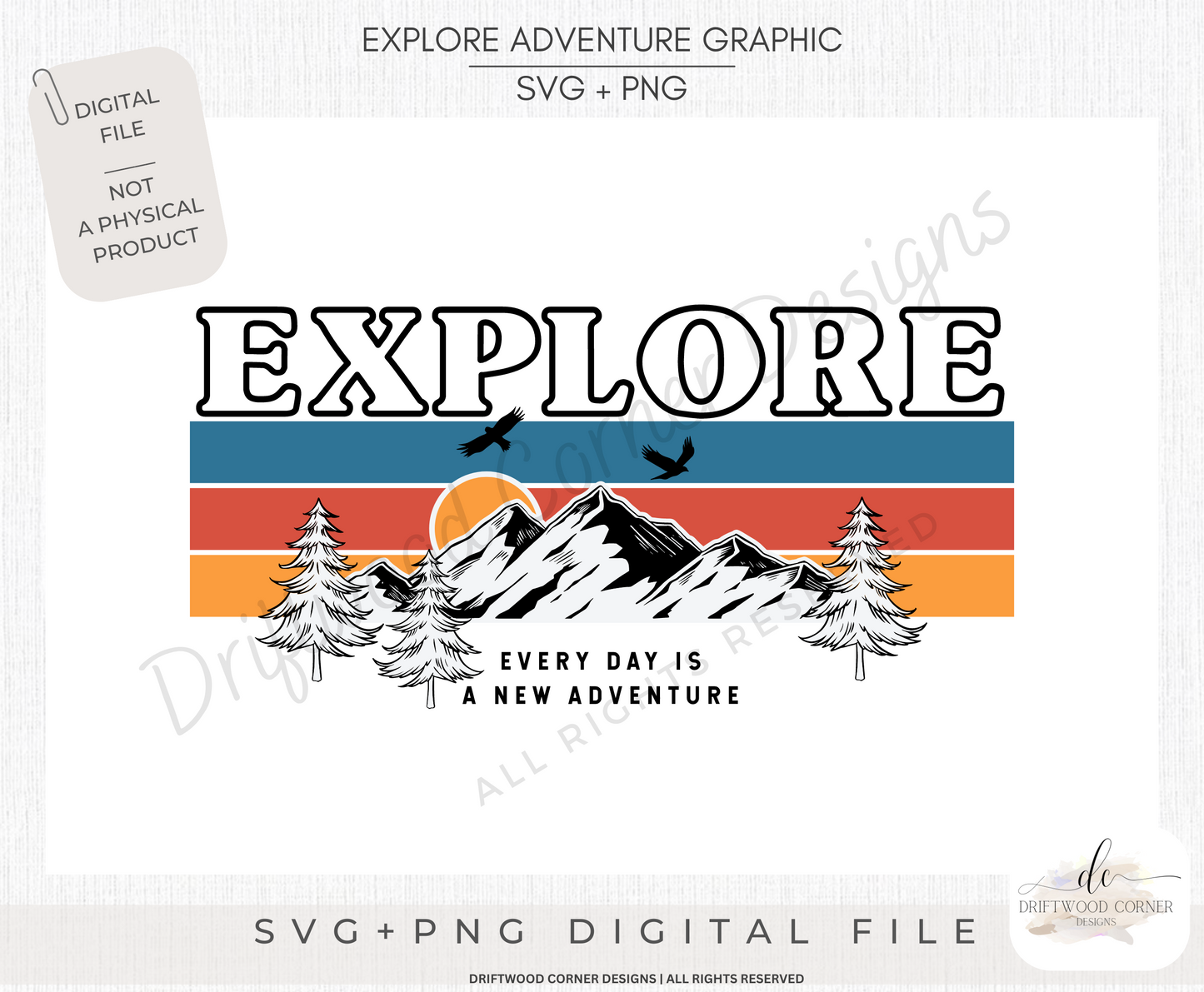 Explore Adventure SVG + PNG Graphic File