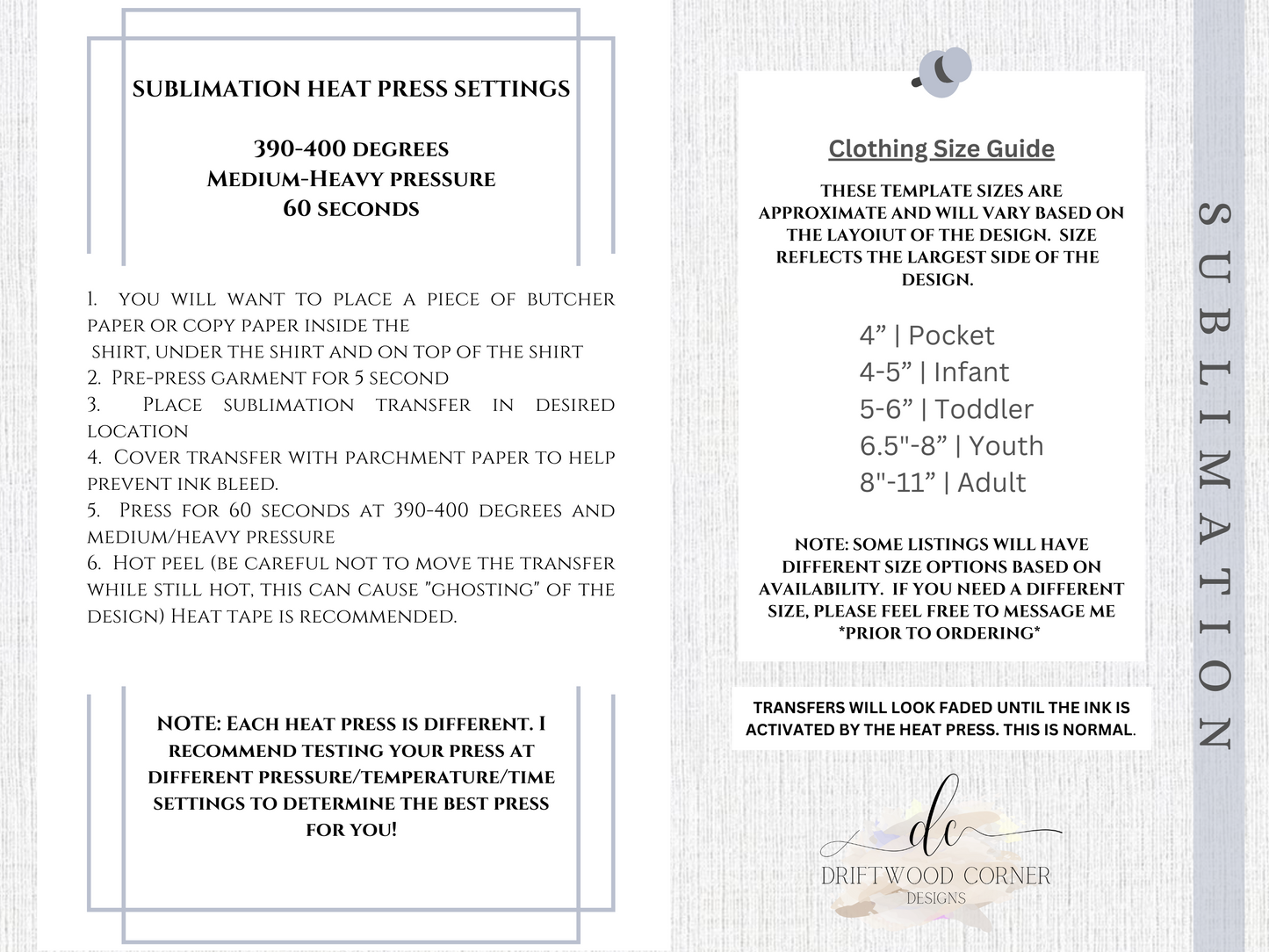 Easter Sublimation Transfer, Ready to Press Heat Transfer