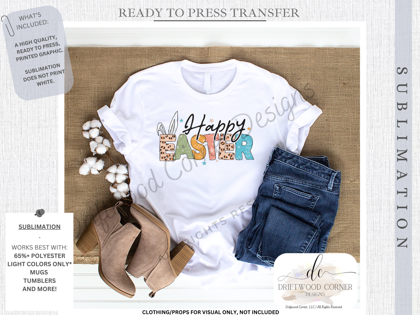 Easter Sublimation Transfer, Ready to Press Heat Transfer