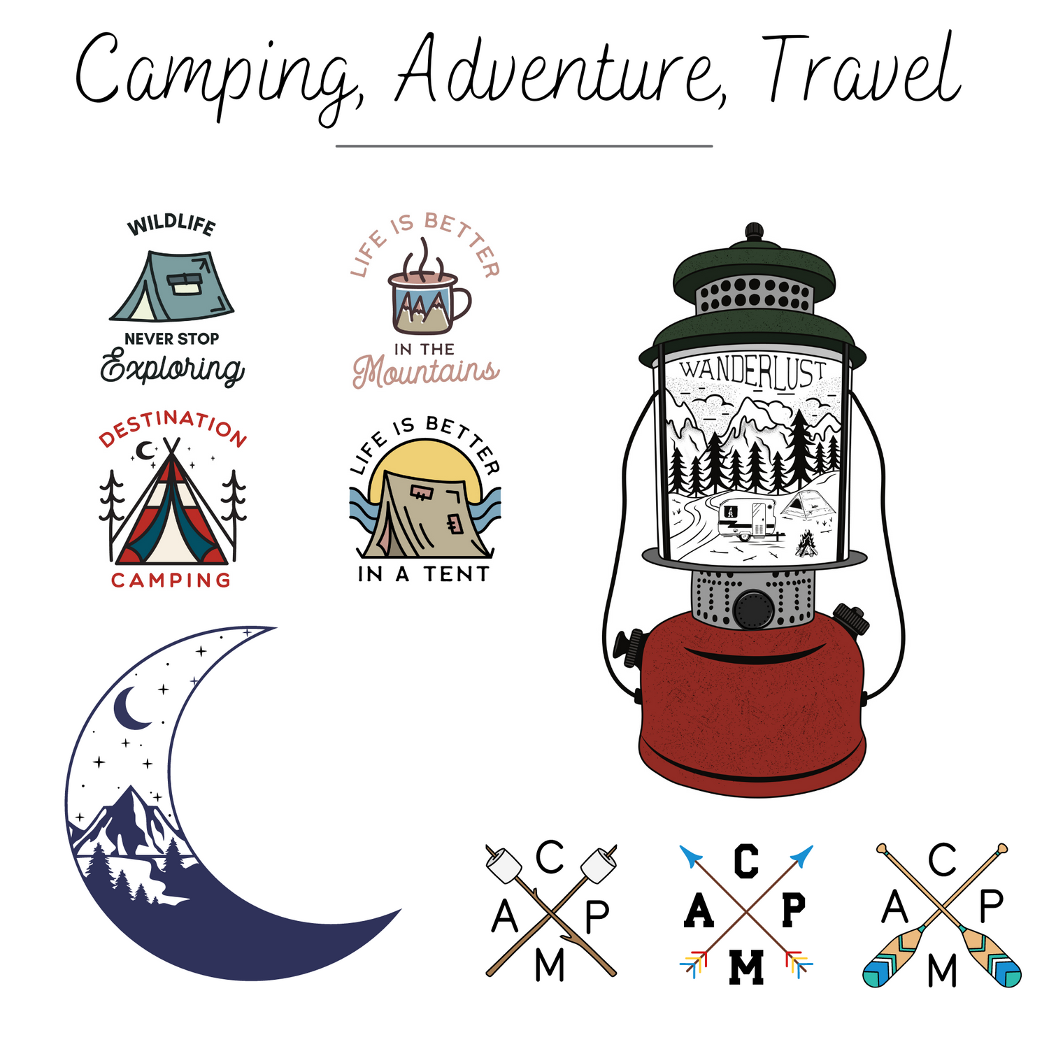 Camping, Hiking, Outdoors, Scouts & Adventure Collection