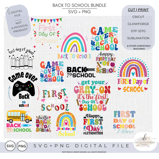 Back to School SVG + PNG Bundle