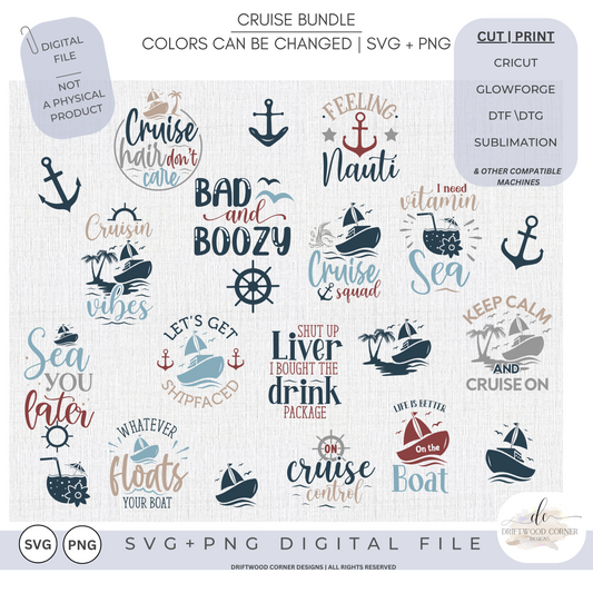 Cruise SVG + PNG Bundle