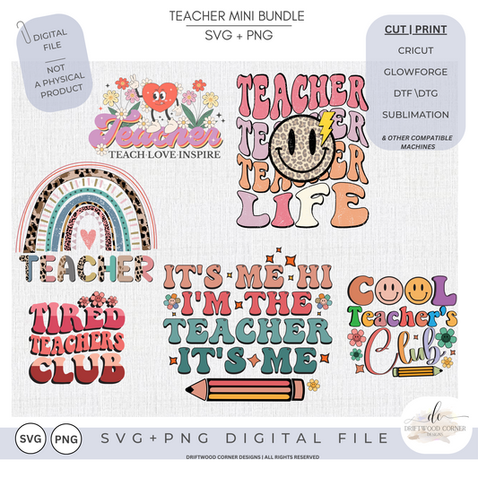 Teacher SVG + PNG Mini Bundle