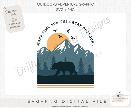 Make Time Outdoors SVG + PNG Graphic File