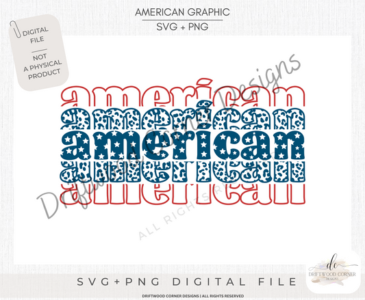 American Summer SVG + PNG Graphic File