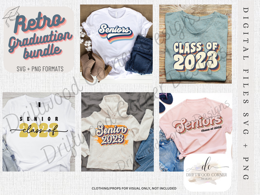 Retro Groovy Graduation SVG | PNG Digital File Bundle