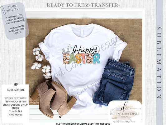 Easter Sublimation Transfer, Ready to Press Heat Transfer