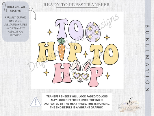Easter Sublimation Transfer, Ready to Press Heat Transfer
