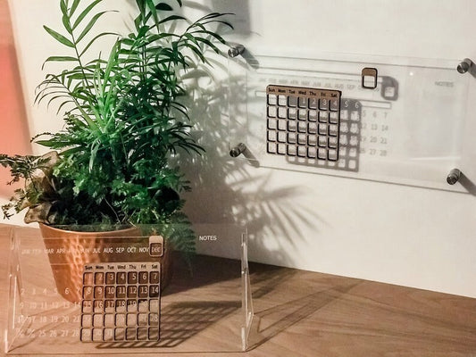 Digital SVG Acrylic + Wood Calendar Bundle Wall Calendar/Desk Calendar/Glowforge Digital