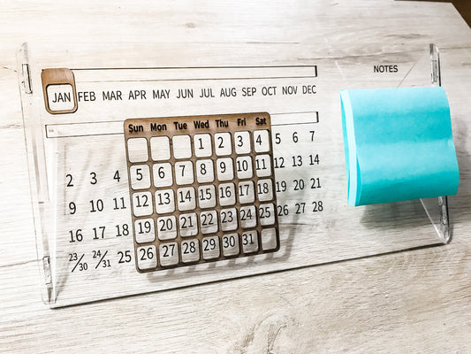 Digital SVG Acrylic + Wood Calendar Bundle Wall Calendar/Desk Calendar/Glowforge Digital