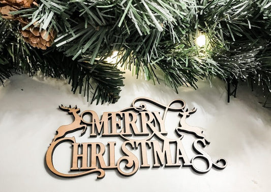 Merry Christmas Cut-Out Digital SVG, AI, EPS File!