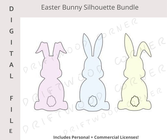 Easter Bunny SVG Bundle/Bunny Silhouette SVG bundle/Cottontail Bunny SVG